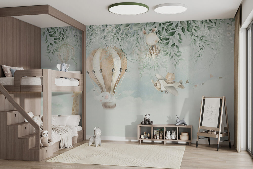 Painting of animals flying in the sky Painting of animals flying in the sky