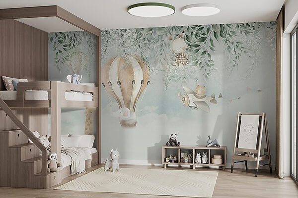 Painting of animals flying in the sky Painting of animals flying in the sky