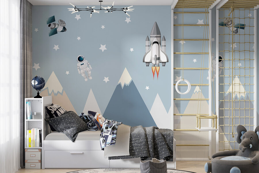 Wall murals Space shuttle and astronaut in the sky - Image 7