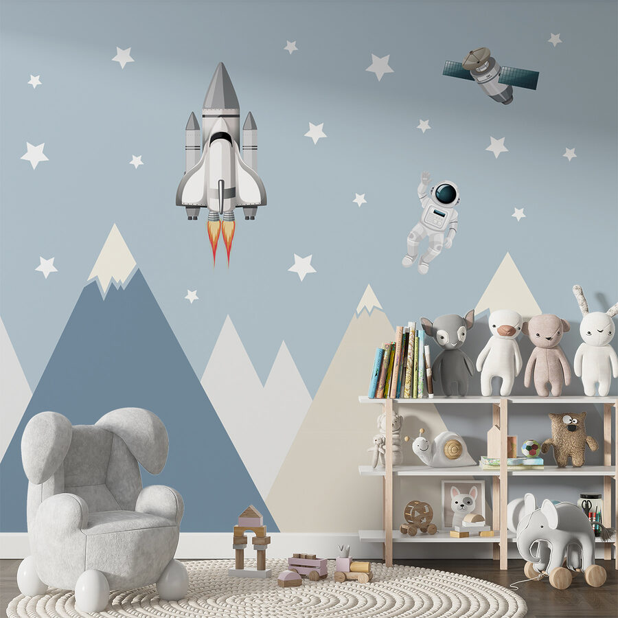 Wall murals Space shuttle and astronaut in the sky - Image 8