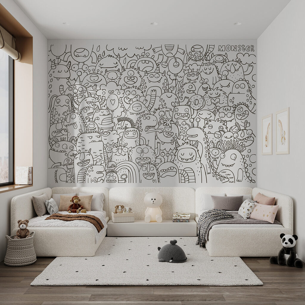 Group of cartoon monsters