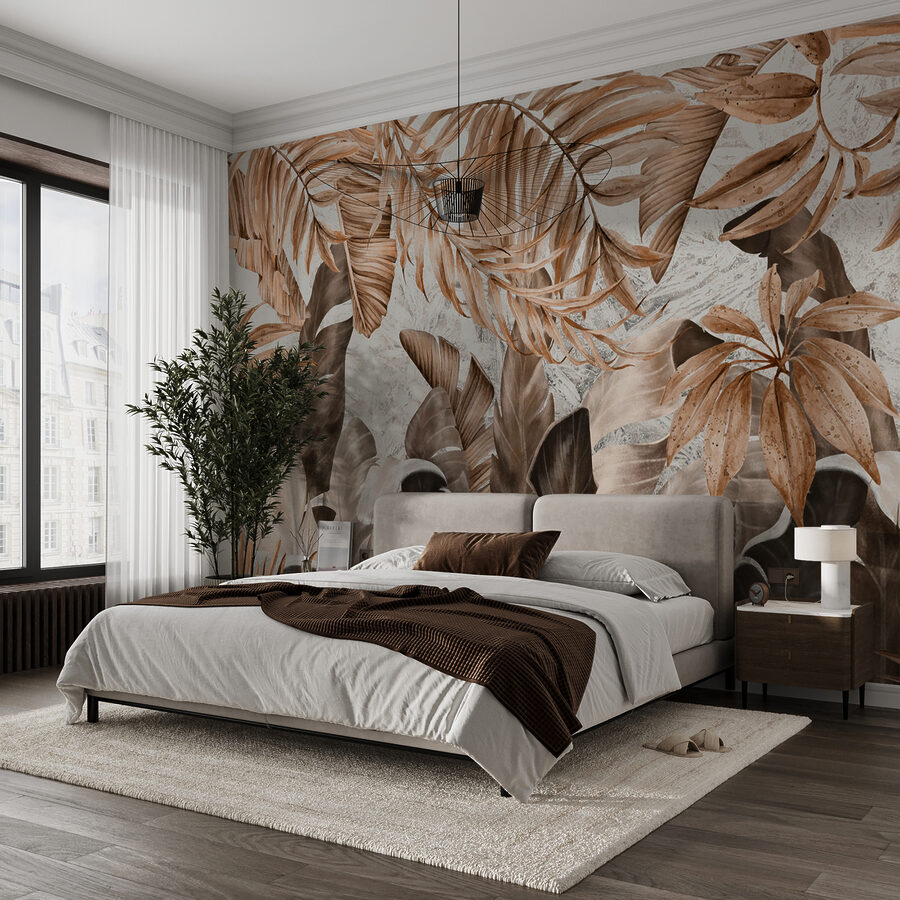 Tropical leaves in earthy tones Tropical leaves in earthy tones