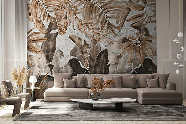 Tropical leaves in earthy tones Tropical leaves in earthy tones