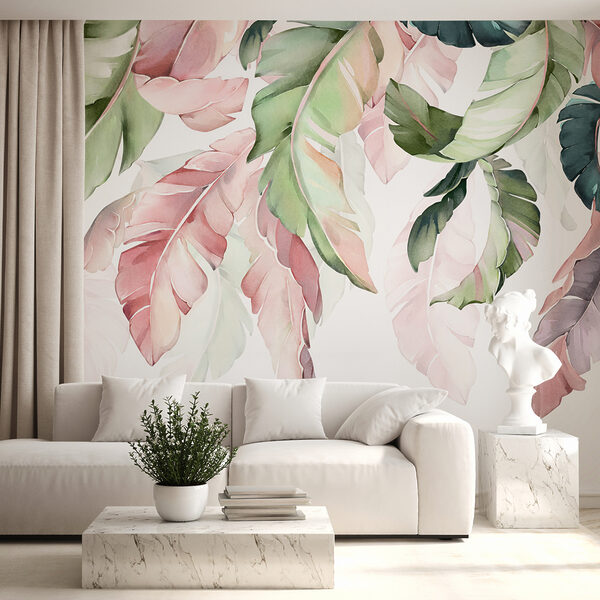 Delicate leaves in soft pastel hues. Delicate leaves in soft pastel hues.