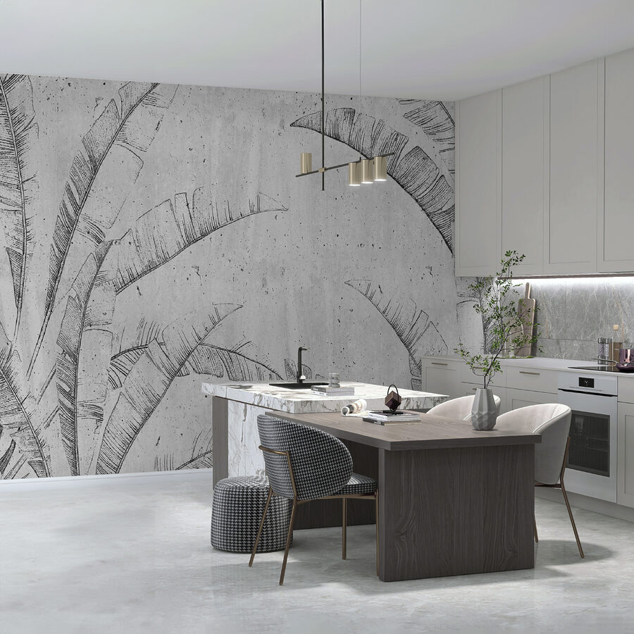 Wall murals Drawing of a leaf - Image 4