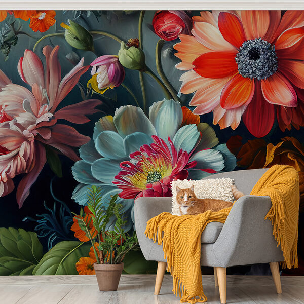 Wall murals Wall murals Vibrant blossoms in stunning colors. (SKU: u96631)