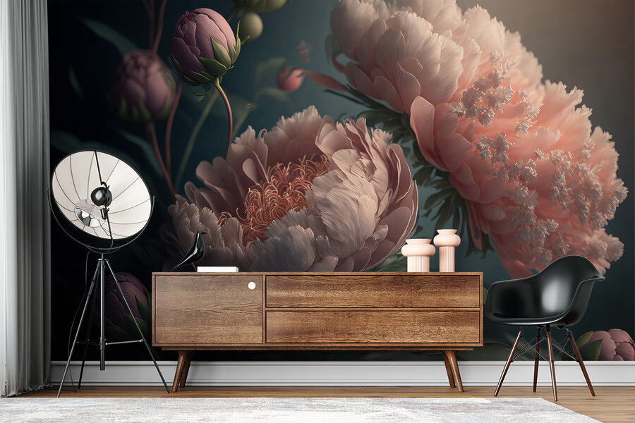 Wall murals Delicate peonies in soft colors. - Image 5