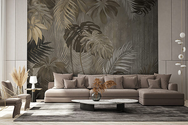 Wallpaper with leaves