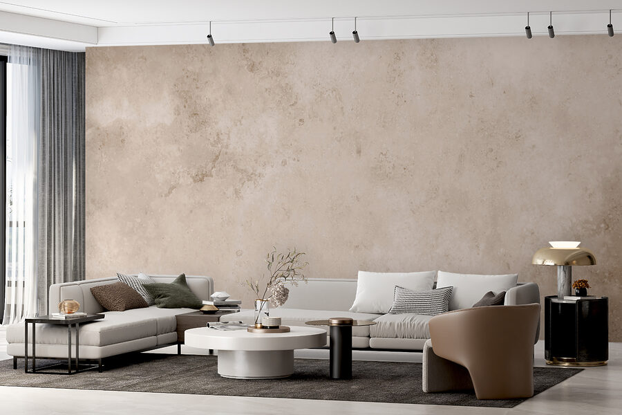 Wall murals Soft, textured background in neutral tones. - Image 3