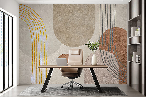 Abstract shapes in soft colors