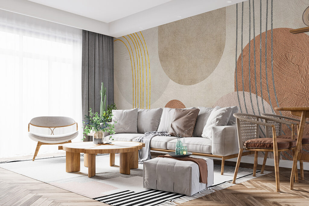 Abstract shapes in soft colors