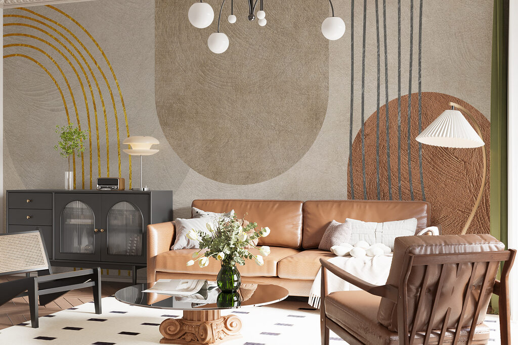 Abstract shapes in soft colors