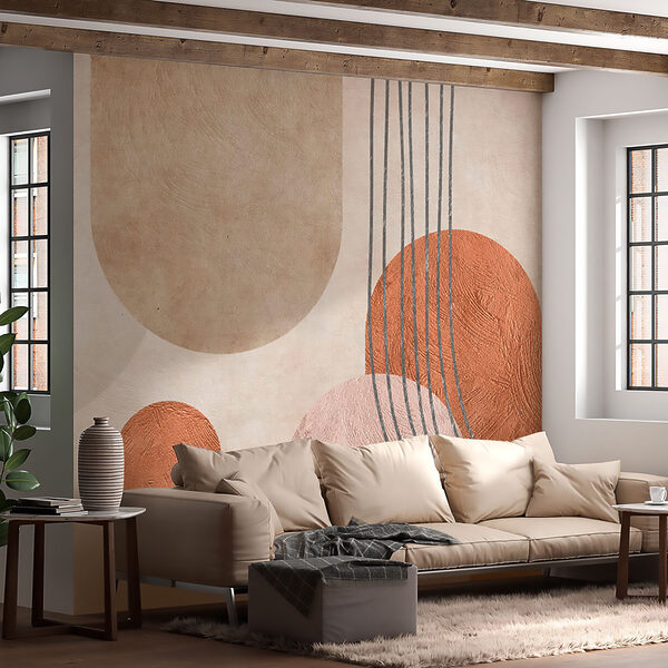 Abstract shapes in soft colors