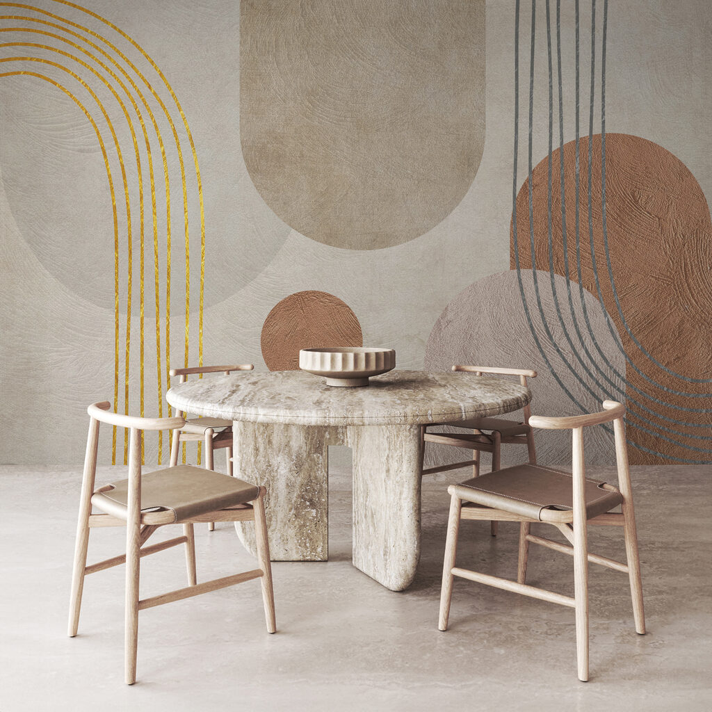 Abstract shapes in soft colors