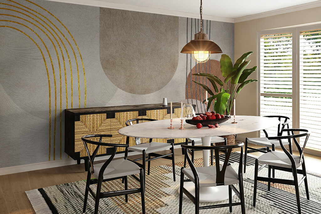 Abstract shapes in soft colors