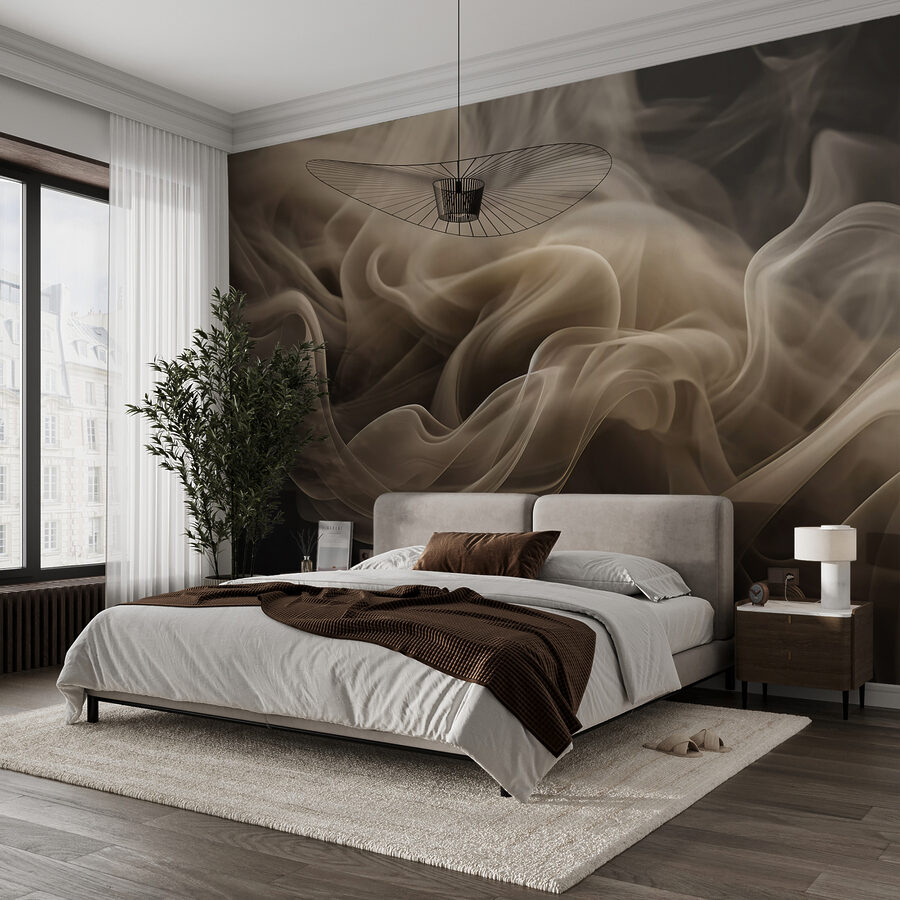 Flowing wisps of soft, muted hues.