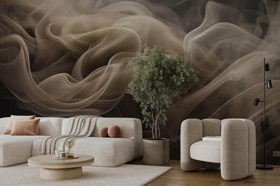 Flowing wisps of soft, muted hues.