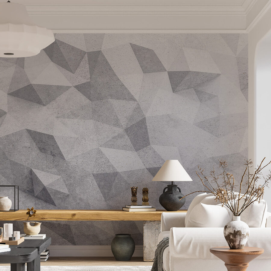 Wall murals A white and grey background - Image 5