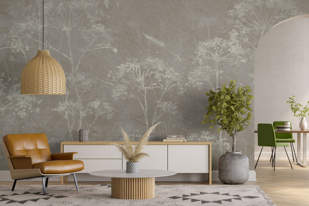 A white flowers on a gray background