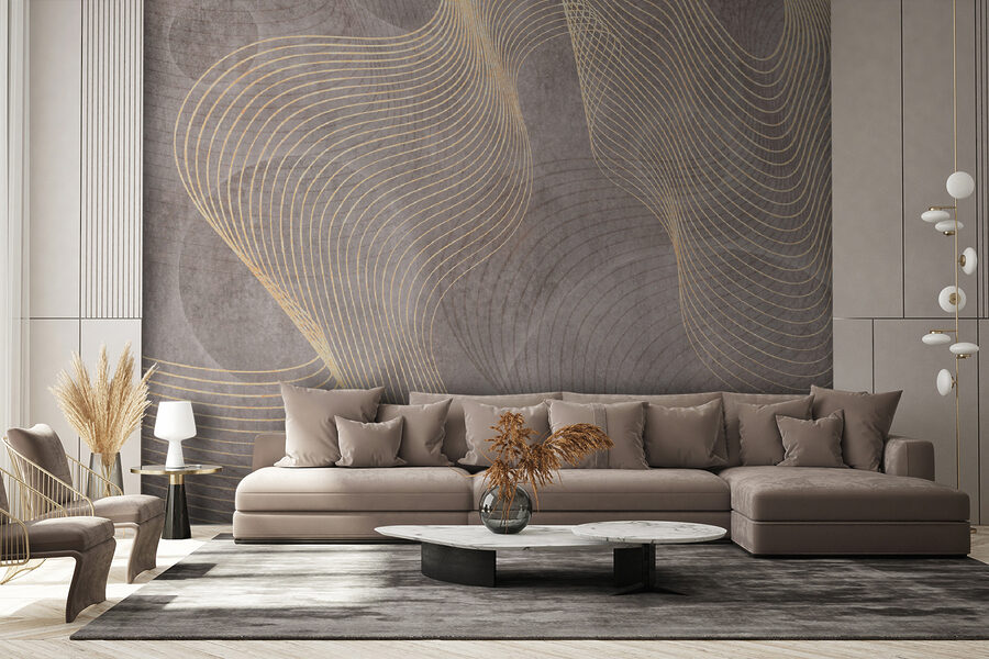 Elegant lines on textured background.
