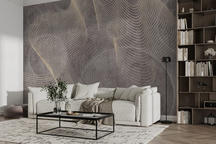 Elegant lines on textured background.