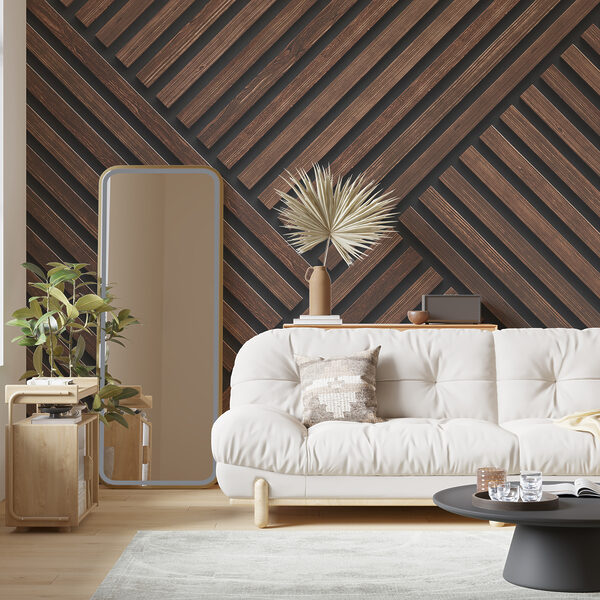A wood paneling with black lines A wood paneling with black lines