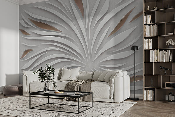 Radiant white petals with metallic accents Radiant white petals with metallic accents