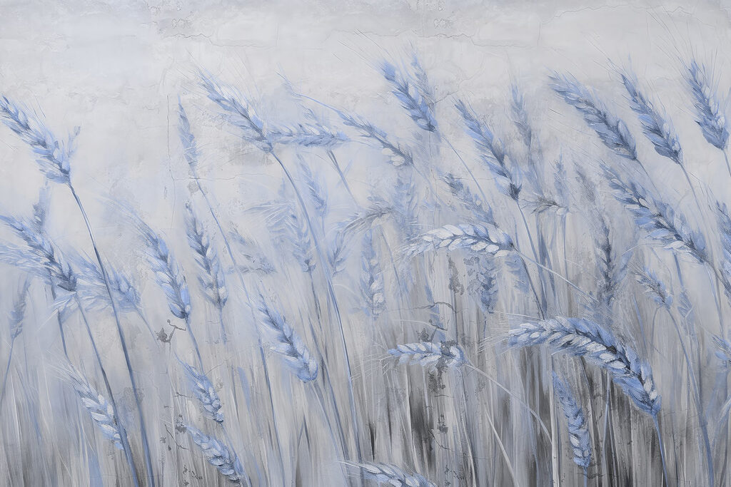 Soft blue waves of gentle wheat Soft blue waves of gentle wheat