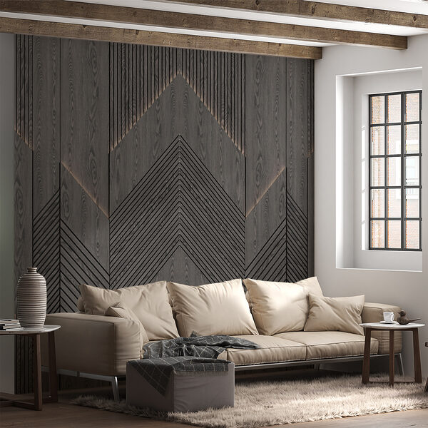 Geometric patterns in dark wood. Geometric patterns in dark wood.