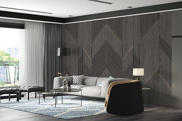 Geometric patterns in dark wood. Geometric patterns in dark wood.
