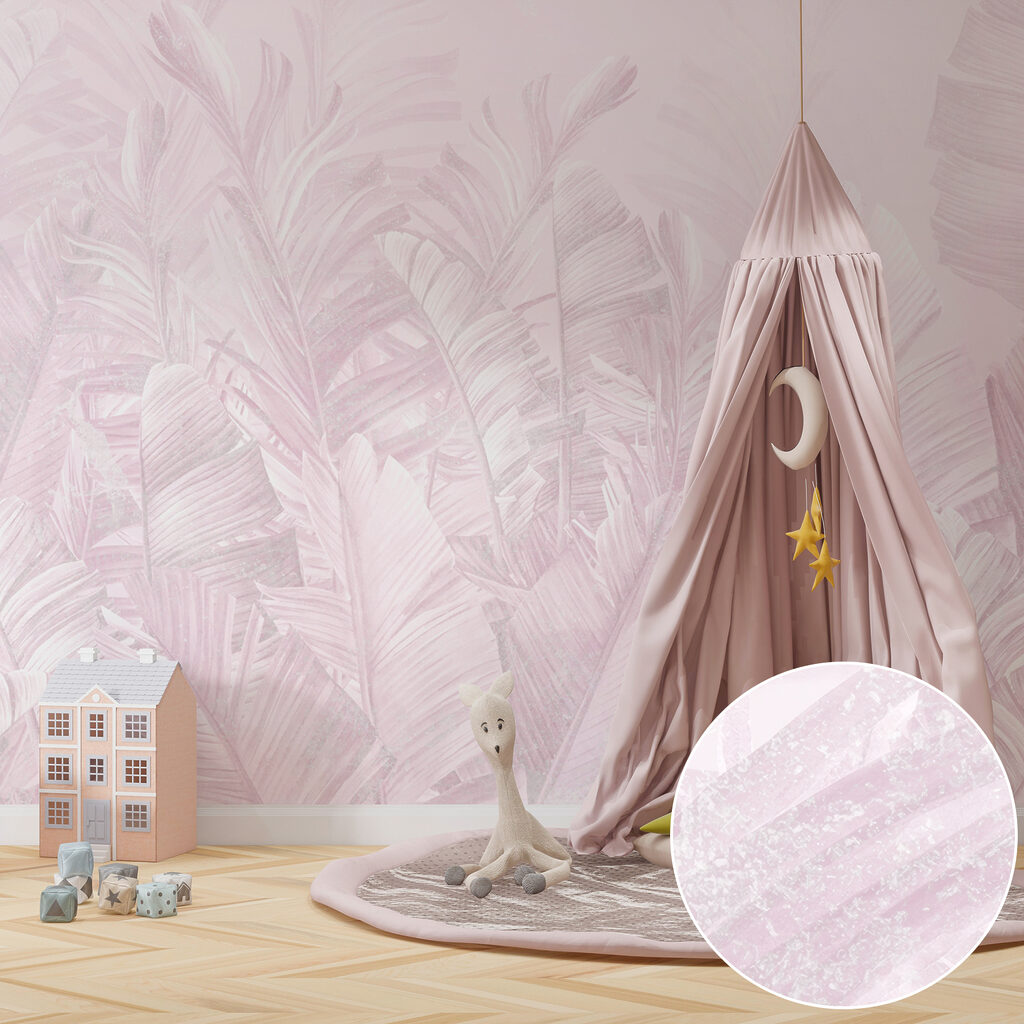 Soft pastel leaves in gentle arrangement