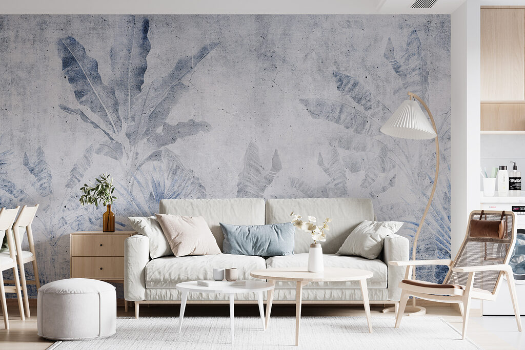 Abstract foliage in muted tones