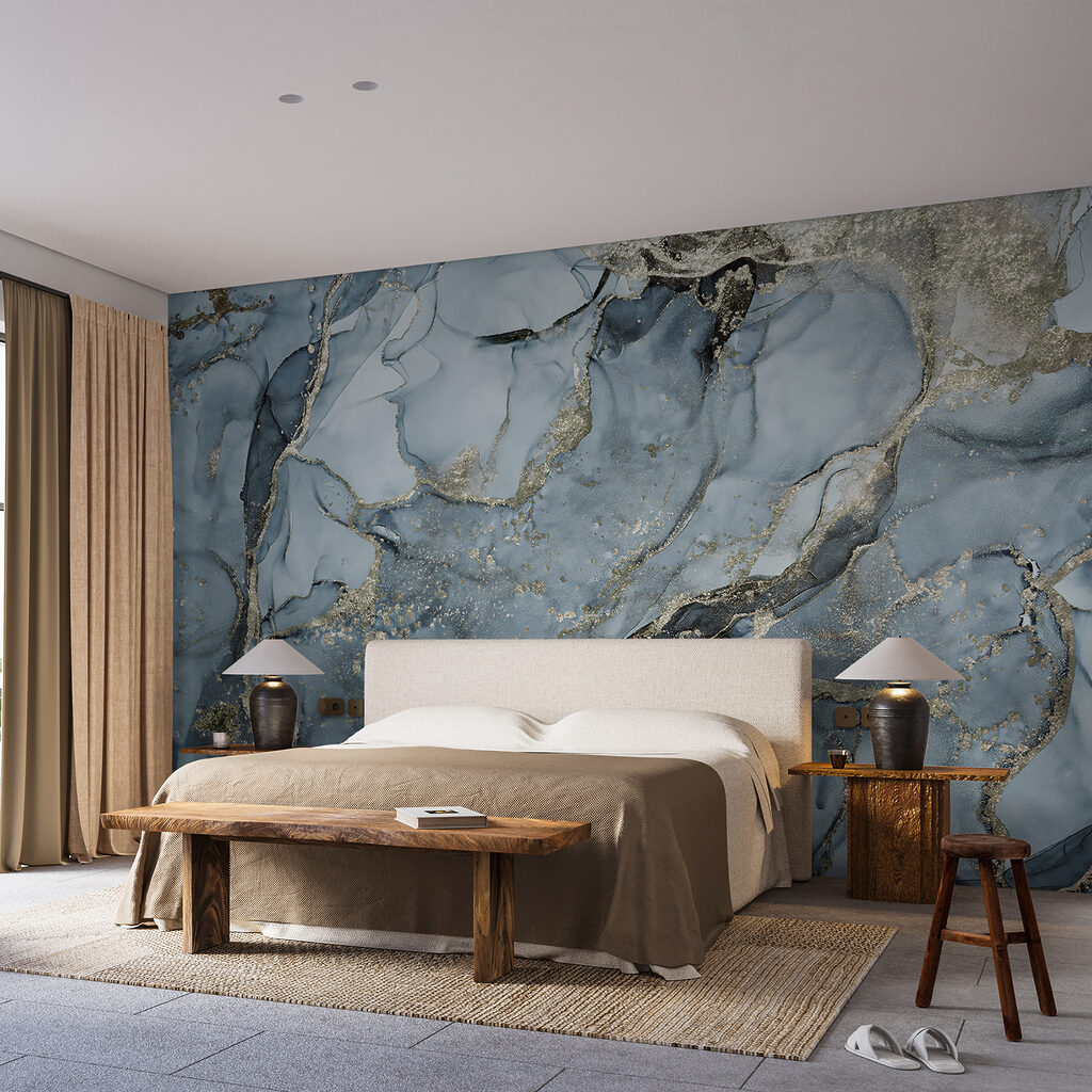 Ethereal blue abstract artistry