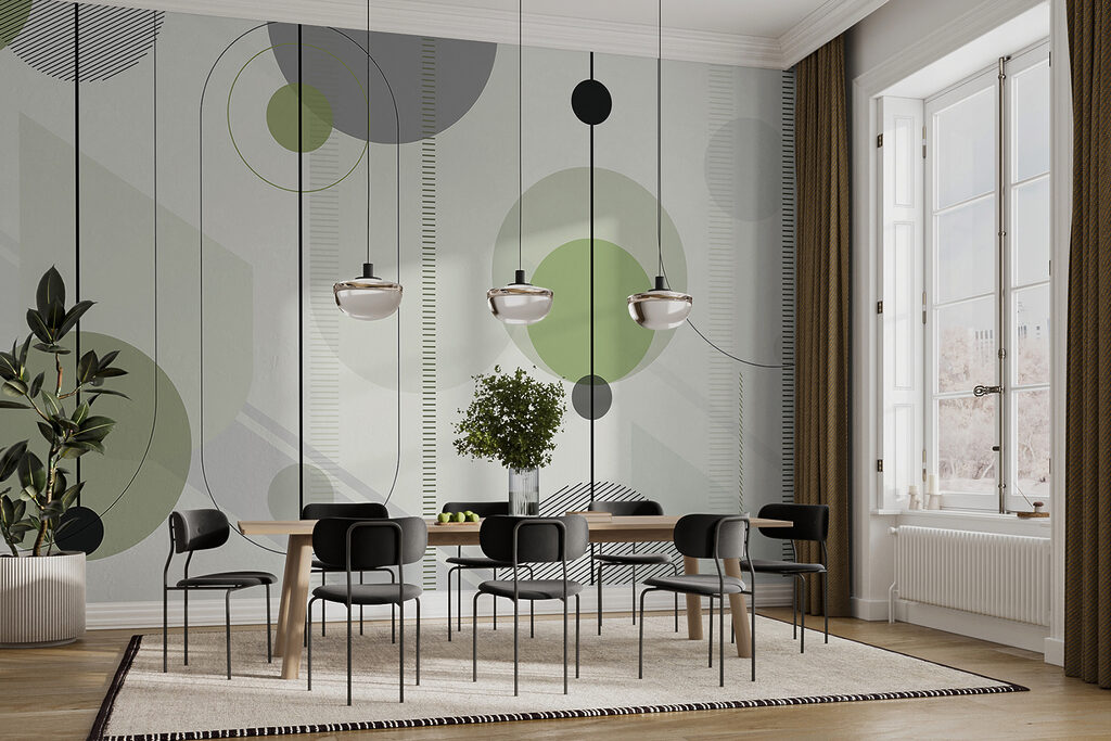 Geometric design in calming colors