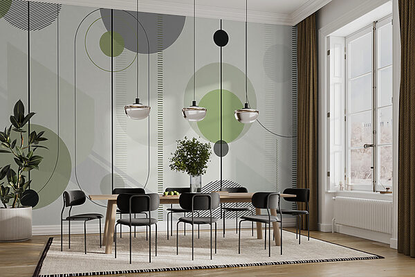 Geometric design in calming colors