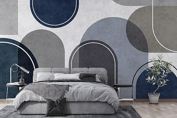 Modern abstract shapes in muted tones. Modern abstract shapes in muted tones.