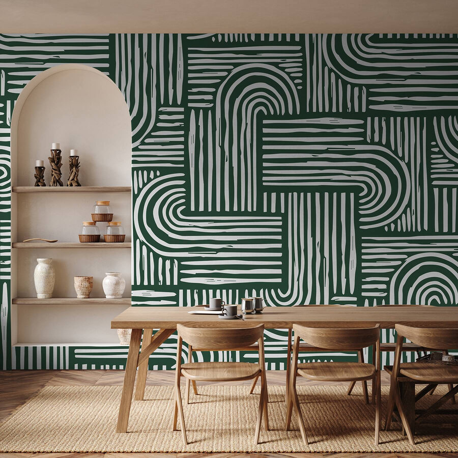 A pattern of lines and curves A pattern of lines and curves