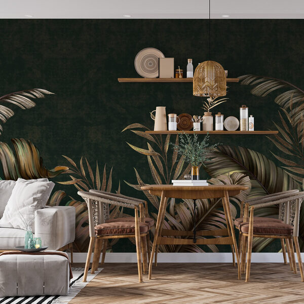 Tropical leaves on a rich backdrop Tropical leaves on a rich backdrop