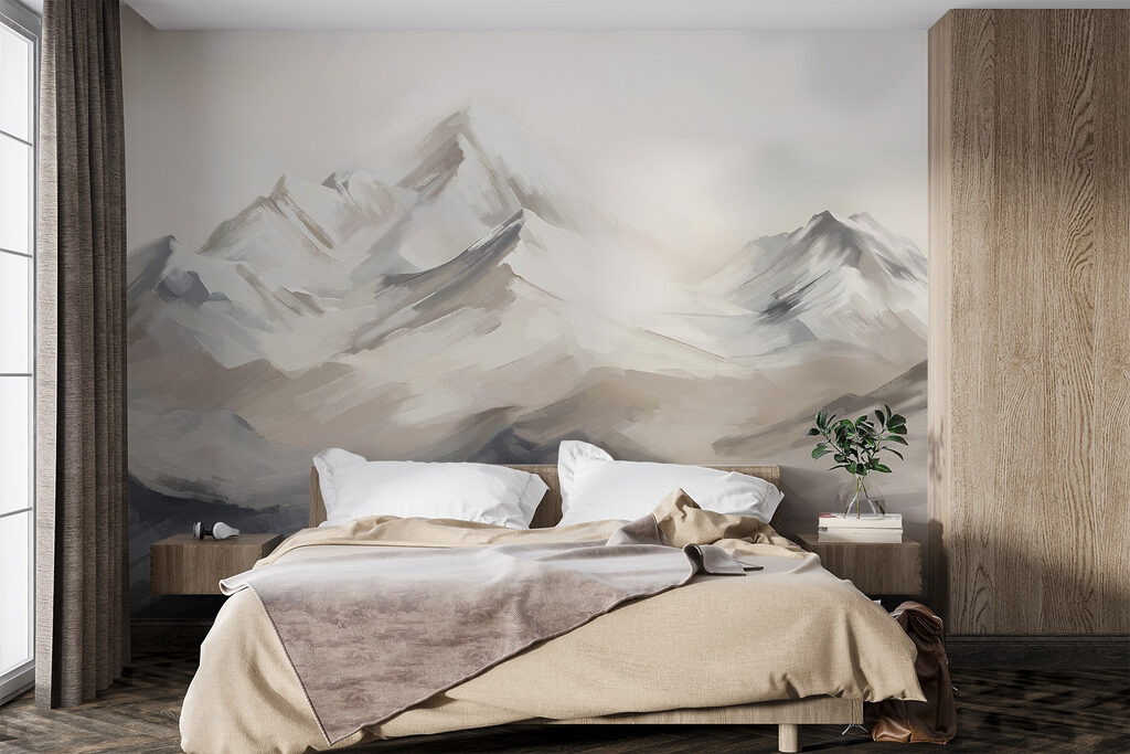 Painting of a mountain range Painting of a mountain range