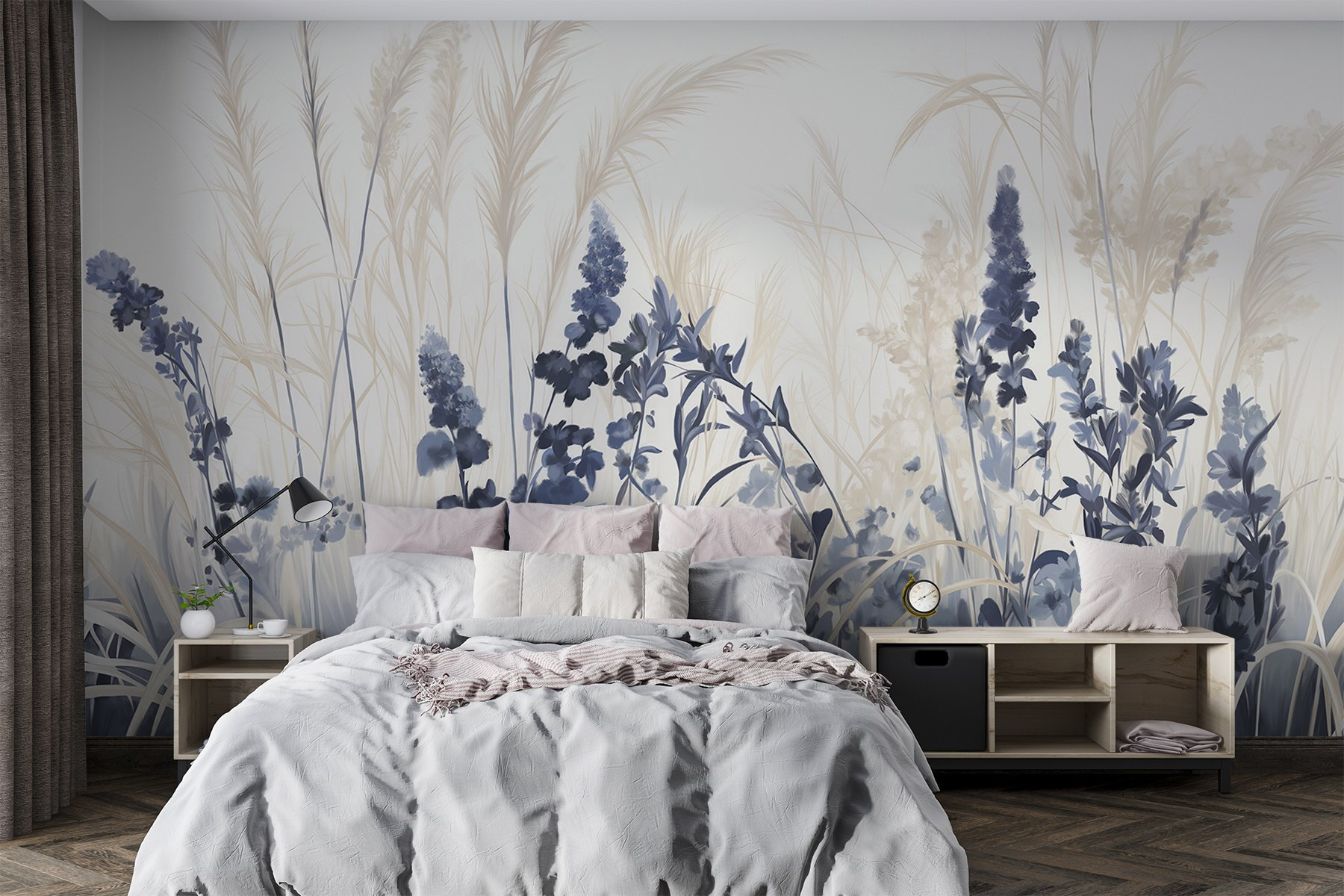 Painting of flowers and grass