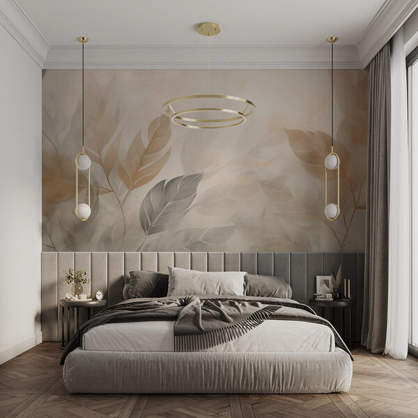 Wall murals Translucent leaves in soft hues (SKU: w03634) Wall murals Wall murals Translucent leaves in soft hues (SKU: w03634)
