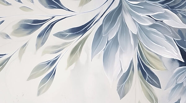 Elegant leaves in soft colors