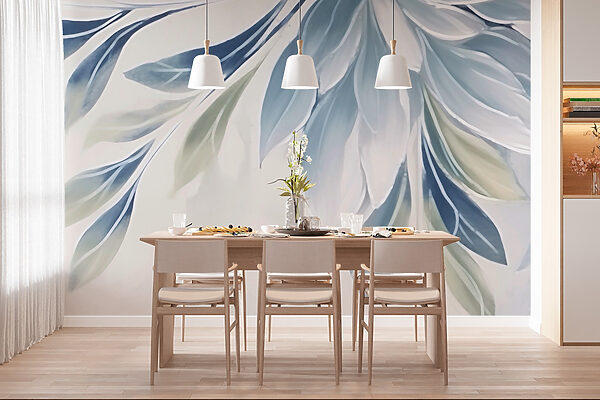 Elegant leaves in soft colors