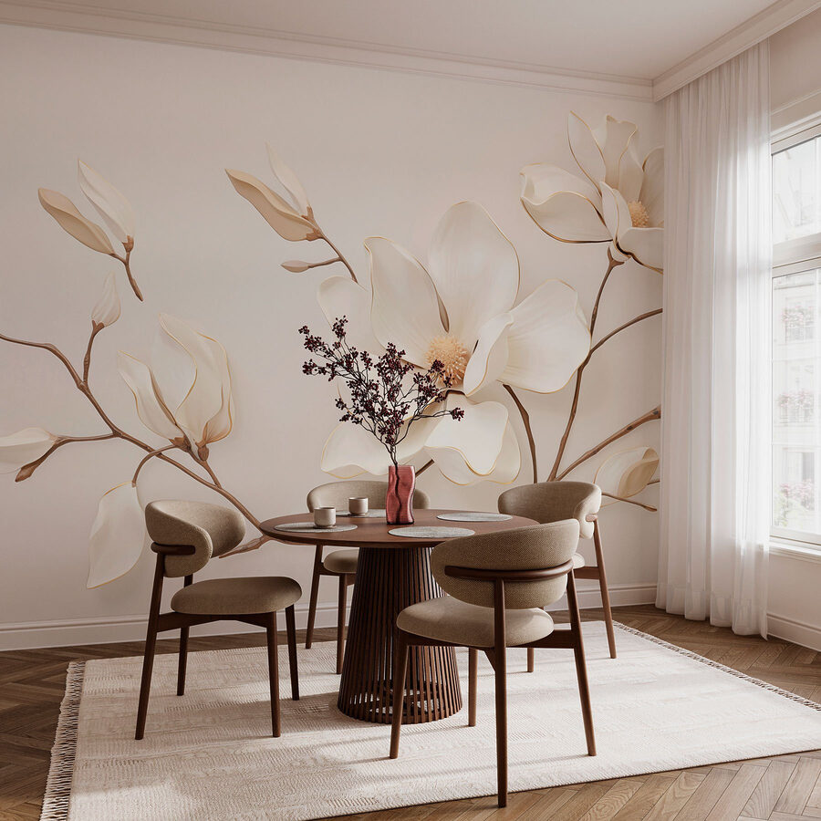 Wall murals White flower on a branch - Image 2