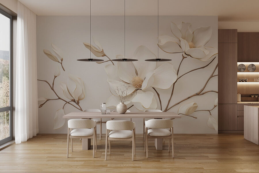Wall murals White flower on a branch - Image 3