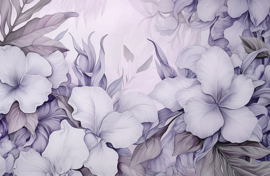 Wall murals Delicate blooms in soft pastels. - Image 4