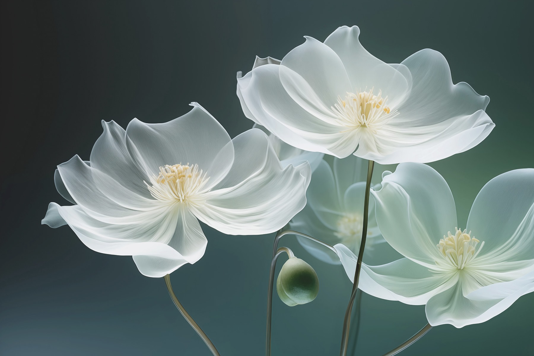 Delicate blooms in soft hues