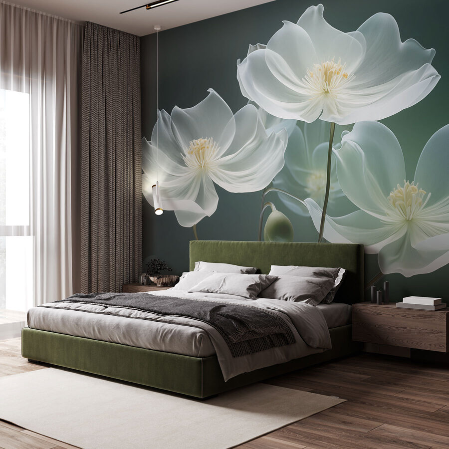 Delicate blooms in soft hues.