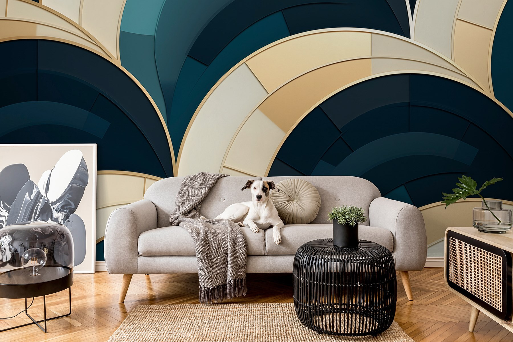 Abstract curves in calming colors Abstract curves in calming colors