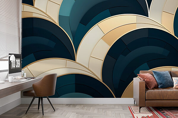 Abstract curves in calming colors Abstract curves in calming colors